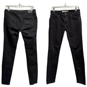BURBERRY JEANS black 28 low rise skinny NEW cotton stretch classy slimming
